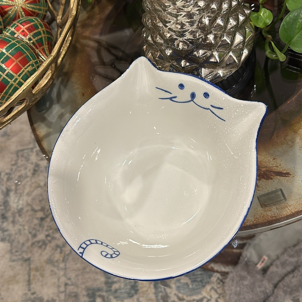 Large Fun cartoon kitty cat noodle fruit bowl ceramic - Picture 3 of 13